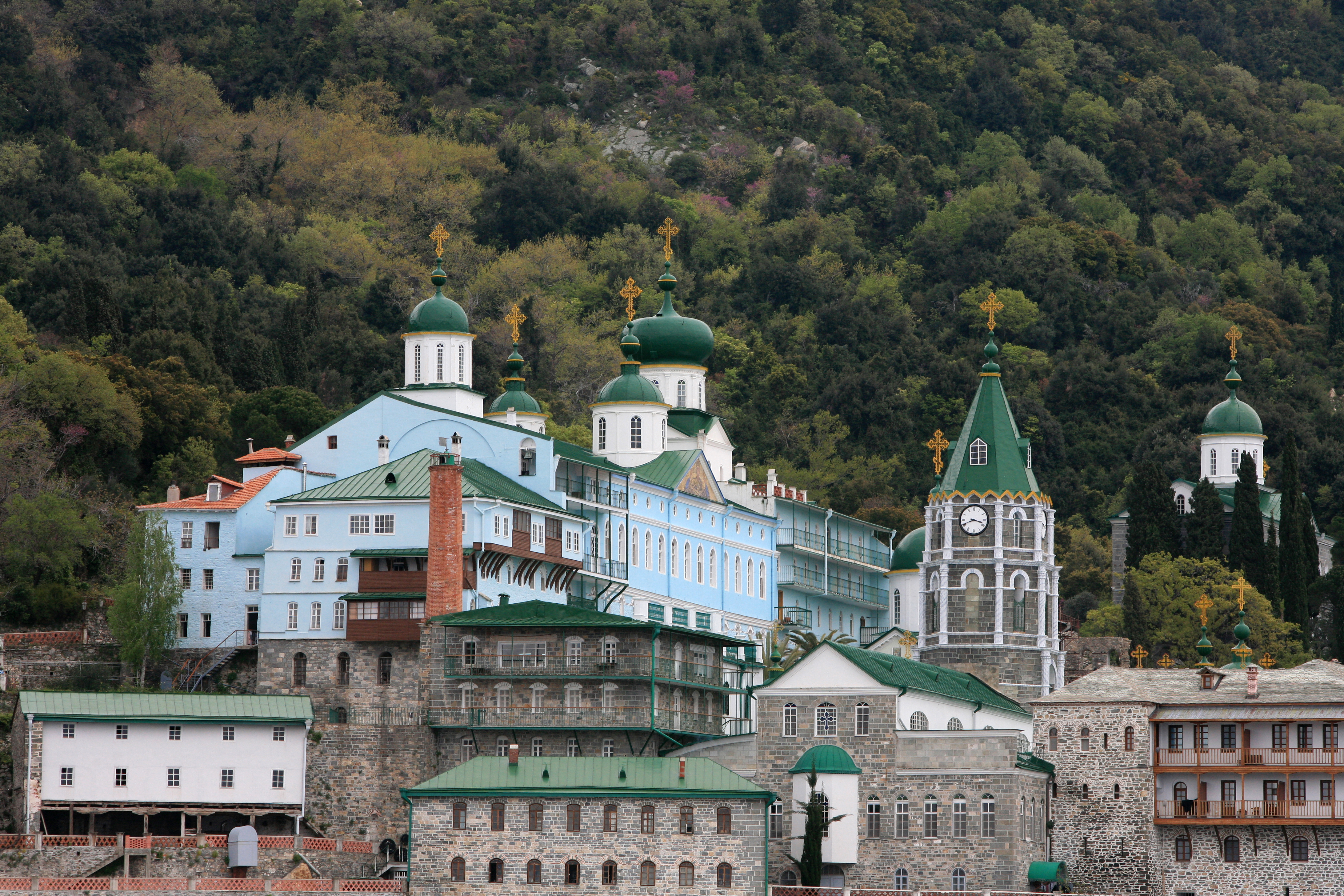 Pandeleimonos monastery on Mount Athos (Photo by: Godong/Universal Images Group via Getty Images)