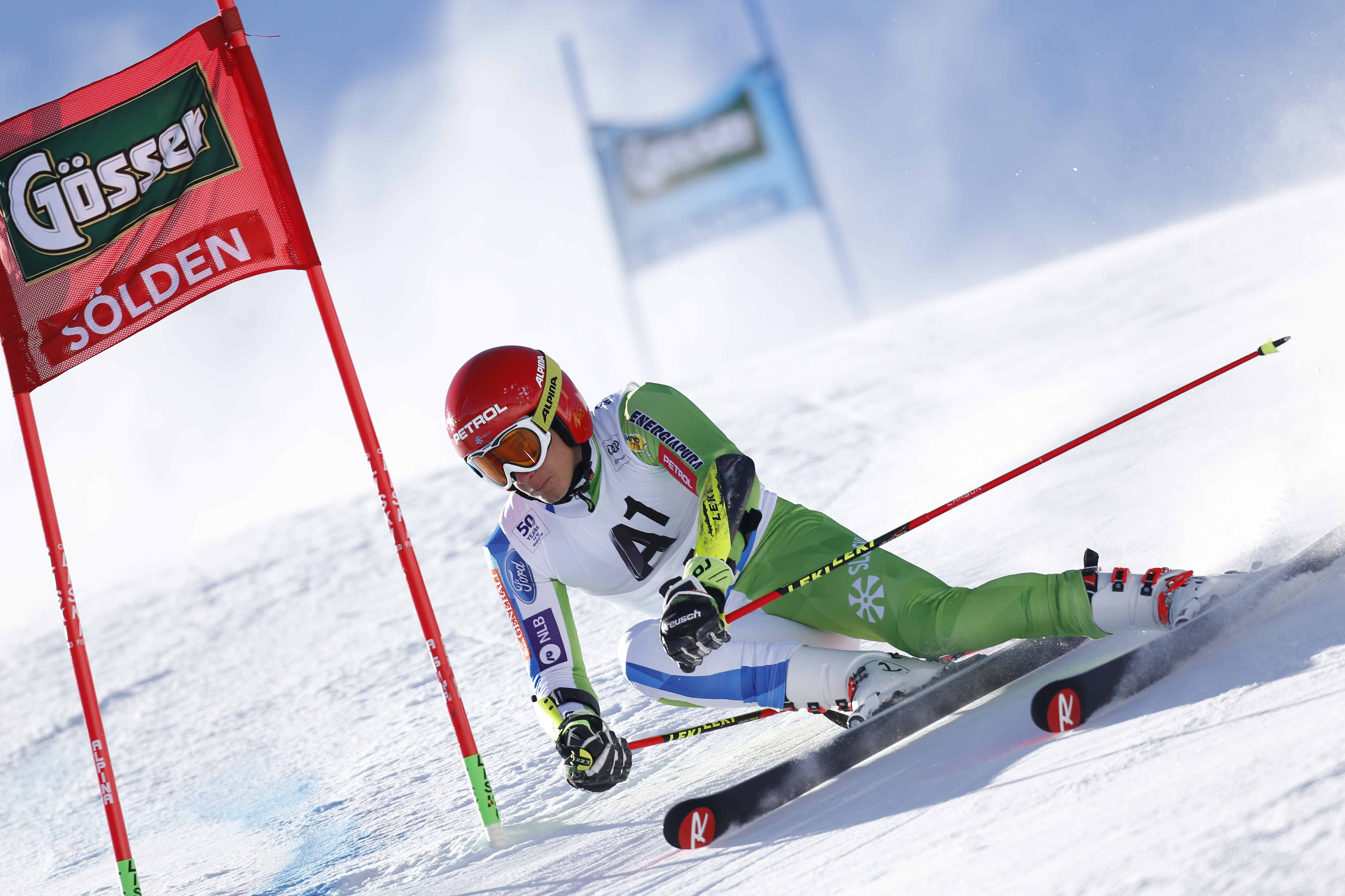 SOELDEN, AUSTRIA - OCTOBER 23: Zan Kranjec of Slovenia in action during the Audi FIS Alpine Ski World Cup Men's Giant Slalom on October 23, 2016 in Soelden, Austria (Photo by Alexis Boichard/Agence Zoom/Getty Images)