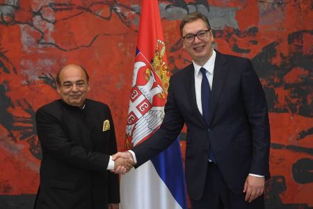 Presentation of credential by H.E. Sanjiv Kohli, Ambassador of India to Serbia
