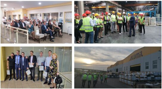Members of the Hellenic Business Association visited the factory of Alumil YU Industry